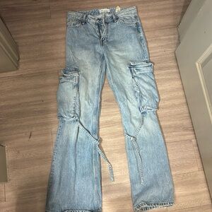 Zara denim cargo